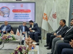 حضور نمایندگان مجلس در غرفه شرکت مس سونگون آذربایجان
