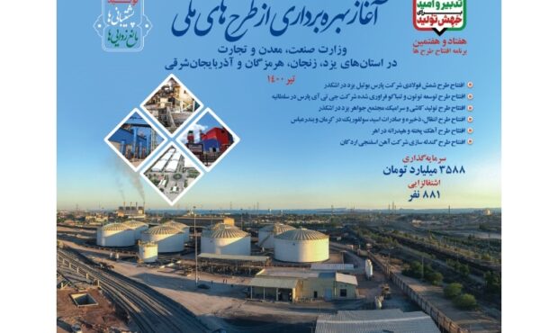 افتتاح طرحهای ملی وزارت صمت با حضور رئیس جمهور بصورت ویدئوکنفرانسی